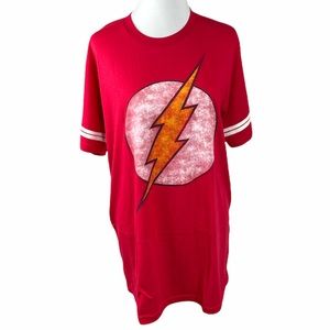 DC Comics The Flash T-Shirt, Red, 2XL, 3XL